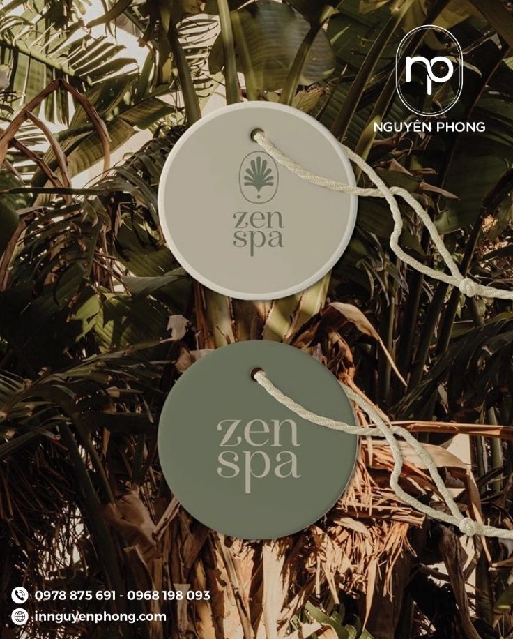 Mẫu logo thẩm mỹ viện in trên thẻ treo